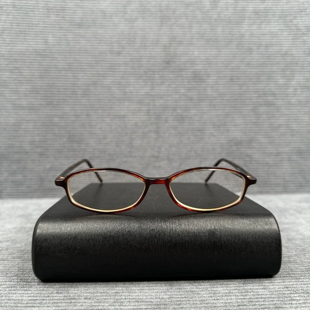 Calvin Klein 756 035 Tortoise Shell Oval Eyeglasses Frames Italy 49-14-135 Y2k